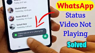 There was an error Playing the Video in Whatsapp  Whatsapp Status Problem Fix [upl. by Merilyn648]