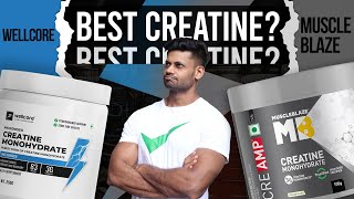 MUSCLEBLAZE CREATINE VS WELLCORE CREATINE  WHICH ONE SHOULD YOU BUY  review fitness health [upl. by Adnot]