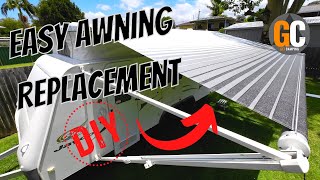 Caravan Awning Skin Replacement  Easy DIY [upl. by Ingaberg]