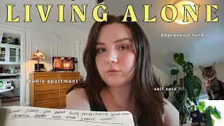 LivingAlone VLOG—Im going through it right now home decor in my vintage studio apartment selfcare [upl. by Noyahs286]