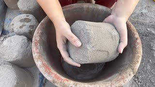 New🤤claypot pure sand water crumbling  crumbling on paste 🤤RS ASMR [upl. by Diraj]