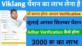 July august september ki divyang pension kab aaegi  pension ki adhar verification kaise hoti hai [upl. by Ahseyn]