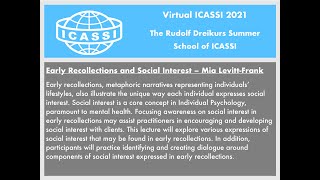 Early Recollections and Social Interest – Mia LevittFrank [upl. by Searle]