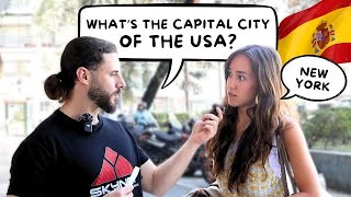 How Much Do Spaniards Know about the US  Intermediate Spanish [upl. by Enela]