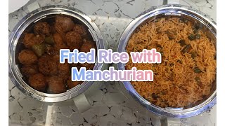 Fried Rice with Manchuriannishamadhulika vegetarianindianfoodfriedriceManchurianrealwoman [upl. by Eissirc]