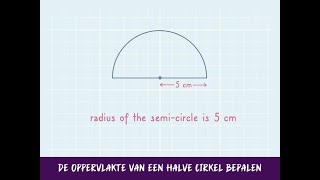 De oppervlakte van een halve cirkel bepalen [upl. by Kceb114]