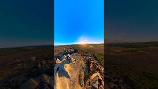 Surprise View Millstone Edge Derbyshire Peak District Insta360  Solo Hiking [upl. by Laleb]