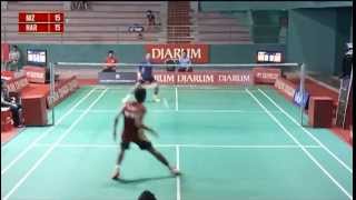 Muhammad Nizar PELATPROV DKI JAKARTA VS Hardi Yuda Satria SARWENDA BADMINTON CLUB [upl. by Ymorej]