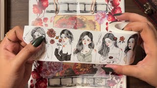 Journal with me  Flowery Theme Using Items from ​⁠journalsay 🌺🌹 Scrapbook ASMR [upl. by Yablon759]