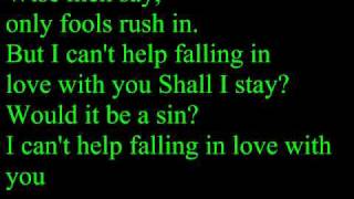 UB40  I Cant Help Falling In Love With YouLyrics [upl. by Ahsenek]