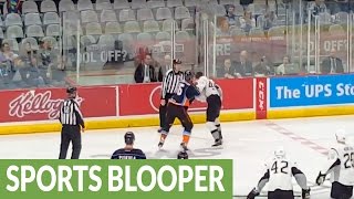 Devastating knockout during AHL hockey brawl [upl. by Alfredo]