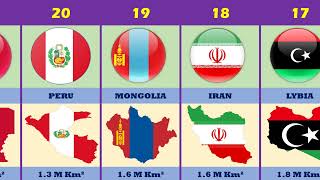 The Worlds Largest Countries Top 30 Largest Countries in the World [upl. by Adyht400]