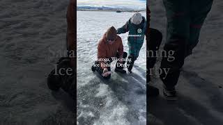 Ice Fishing Derby  Saratoga Wyoming shortsvideo icefishing wyoming [upl. by Lara]