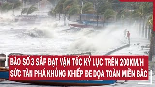 Điểm nóng Bão số 3 sắp đạt vận tốc trên 200kmh sức tàn phá đe dọa toàn miền Bắc [upl. by Maletta]