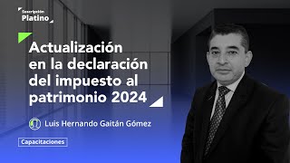 Actualización en la declaración del impuesto al patrimonio 2024 [upl. by Acinoev]