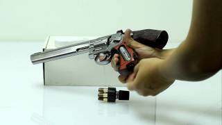 WG Full Metal Co2 Revolver 8 Inch Silver 703S [upl. by Etterrag647]