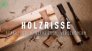 Holzrisse reparieren mit SCHWALBENSCHWANZ INLAYS  Holzverbindungen einfach erklärt  Jonas Winkler [upl. by Barb757]