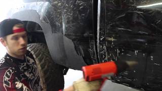 Rhino liner removal Rockerpanel [upl. by Anyd306]