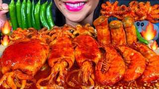 ASMR SPICY SEAFOOD BOIL makanan laut pedas 먹방 MUKBANG MASSIVE Eating Sounds [upl. by Dugaid532]