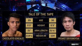 Roman Gonzalez vs Srisaket Sor Rungvisai I [upl. by Arodoet]