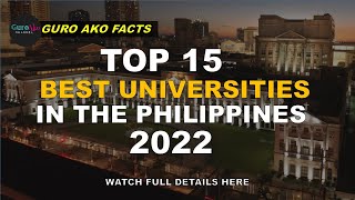 Top 15 Best Universities in the Philippines 2022 [upl. by Mingche]