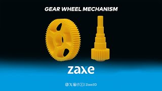 3D Printing Gear Mechanism with Zaxe ABS Filament  High Heat Resistance amp Easy Finishing [upl. by Octavian]