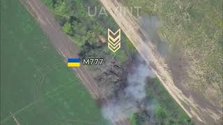 Ланцет пошкодив UA гаубицю M777  Lancet hits Ukrainian M777 howitzer [upl. by Hank704]