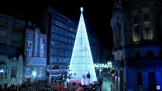 Así fue el apagado de las luces de Navidad de Vigo 2021 [upl. by Melcher]