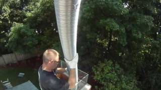 chimney liner instalation [upl. by Essy]