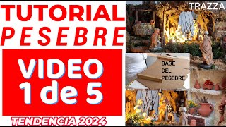 TUTORIAL PESEBRETENDENCIA 2024 quotBASE DEL PESEBREquot VIDEO 1 de 5 TRAZZA [upl. by Lorrimer162]