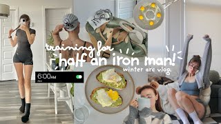 Training for half an IRONMAN 🚴❄️ winter arc vlog [upl. by Hsivat]