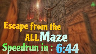 speedrun Ascension The Immortal Alchemist Any escaping from the whole maze in 6m44s Demo [upl. by Tymes181]