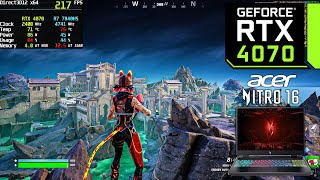 Acer Nitro RTX 4070 8GB Ryzen 7 7840HS Fortnite Gameplay  2K120FPS DX12 [upl. by Katharine187]