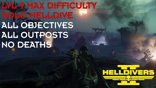 Helldivers 2  Stealthy Sniping  Lvl 9 Automaton Solo Helldive  All Clear No Deaths  AMR Build [upl. by Nitsid]