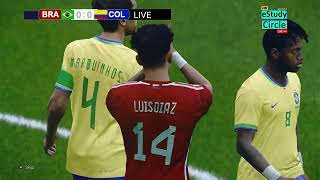 🔴BRASIL vs COLOMBIA EN VIVO  Copa América 2024  PES 21 Video Simulation Gameplay [upl. by Avruch4]