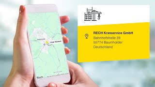 RECH Kranservice GmbH  Kranvermietung in Baumholder [upl. by Patsy606]