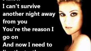 Celine Dion  I SURRENDERLYRICS [upl. by Llerrehc261]