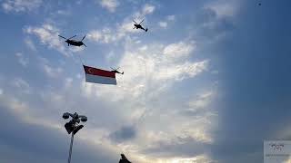 Singapore National Day 2017 Flag Flypast with F15SG bomb burst [upl. by Arly512]