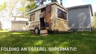 Folding the 1984 Esterel Supermatic S15 Caravan  hard wall camper trailer nhcaravan [upl. by Higgs]