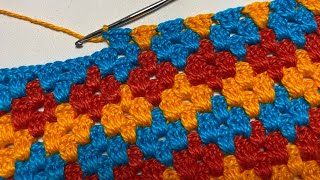 DIAMOND GRANNY STITCH crochet STUNNING colour changing pattern EASY to follow [upl. by Rowena]