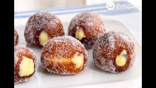 Cómo hacer donas donuts o berlinas rellenas de crema [upl. by Wester]