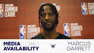 Hornets vs Nets Marcus Garrett Postgame Media Availability  7212024 [upl. by Zachar]