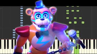 Five Nights at Freddys Security Breach  Freddy and the Gang Piano Tutorial [upl. by Idoc]