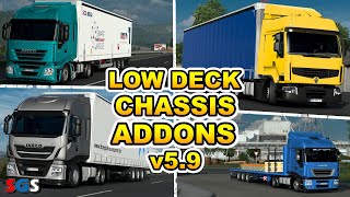 ETS2 153 Low deck chassis addons for Schumis trucks by Sogard3 v59 [upl. by Torin959]