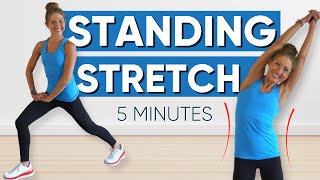 5 Minutes Standing Stretch Exercise QUICK  EASY [upl. by Cleon448]