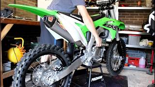 pro circuit T6 exhaust system kawasaki kx250 2019 [upl. by Gracie725]