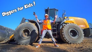 Diggers for Kids with Blippi  The Wheel Loader Construction Truck [upl. by Nnahgaem475]