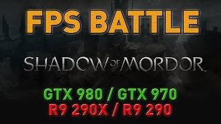 Shadow of Mordor  GTX 980GTX 970R9 290XR9 290  FPS Battle  Nvidia vs AMD Benchmark [upl. by Remat]