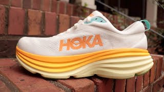 I Tried the Original Max Cushion Shoe Hoka Bondi 8 First Run Review [upl. by Asatan]