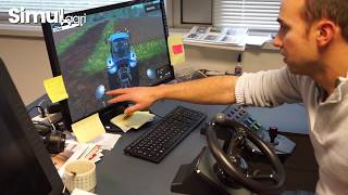 Prise en main du volant Saitek pour Farming Simulator [upl. by Ahtram]